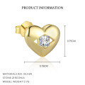 wholesale S925 Sterling Silver Wholesale Cross-border Light Luxury Sweet Design Zircon Earrings With Micro-set Color Zircons And Heart Shape-0-11