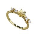 wholesale S925 Sterling Silver Plated with 18K Gold Flower Small Zircon Inlaid High-end Fashion Fine Ring for Women-0-4