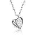 wholesale S925 Sterling Silver 3D Heart-Shaped Pendant Necklace, Exquisite, Sweet, Lovely, Vintage, and Luxurious Peach-Inspired Collarbone Chain-0-5
