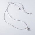 wholesale S925 Sterling Silver Synthetic Pearl Diamond-Inlaid Mermaid Necklace, Ins Style High-End Elegant Necklace Y00995-0-3