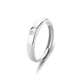 wholesale S925 Sterling Silver Original Design High-end Couple Rings Adjustable Plain Band Rings Valentine's Day Gift-0-65
