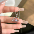 wholesale 925 Sterling Silver Yaxi Original Moonstone Planet Necklace for Women, Celestial Elements, Ins Style, Light Luxury High-End Pendant Necklace-0-3