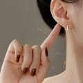wholesale S925 Sterling Silver Custom Minimalist Small Niche Design Earrings for Women, Simple and Versatile Ear Studs for Healing Ear Piercings-0-2