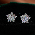 S925 Silver Star Moissanite Earrings for Women Wholesale Cross-Border-0-4