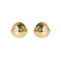 wholesale 925 Sterling Silver Round Ball Earrings for Women, Minimalist and Versatile Cold Style Metal Spherical Earrings-0-4
