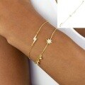 wholesale S925 Sterling Silver Lightning Eight-Pointed Star Bracelet French Fashion Minimalist Gentle Elegance Versatile Stackable Wrist Accessory-0-3