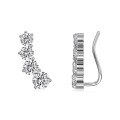 wholesale S925 Sterling Silver Light Luxury Popular Women's Earrings, Minimalist Round Zirconia Row Diamond Symmetrical Design, Versatile Stylish Earrings for Women-0-4