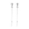 wholesale S925 Sterling Silver Goddess Crown Earrings for Women, Small and Unique Design, Long Tassel Elegant Earrings, Versatile Ear Accessories Wholesale-0-4