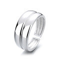 wholesale S925 Sterling Silver Irregular Internet-Famous Minimalist Smooth Surface Open Ring Ins Women's Ring-0-4