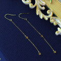 wholesale Metal Material S925 Sterling Silver Simple Long Tassel Small Star Earrings for Women, Small Fresh Hook New Style Wholesale-0-2
