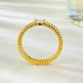 wholesale S925 Sterling Silver Live Broadcast Jewelry New Ins Grosgrain Straight Grain Ring Daily Wear Wholesale-0-3