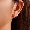 wholesale 14K Gold & S925 Silver Plated Cross-Border Sourcing Colored Zircon Ear Hoop Earrings for Women Wholesale-0-2