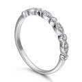 wholesale S925 Sterling Silver Women's Pure Zirconia Half Eternity Band Ring, Amazon Best-Seller with Dropshipping Support-0-4