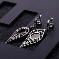 wholesale 925 Silver Italian Craft Designer Earrings with Vintage Charm, Natural Colored Gemstone and Smoky Quartz Jewelry-0-2