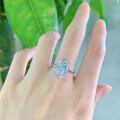 wholesale S925 Silver New Style High Carbon Diamond 8*12 Ring Ins Export Jewelry Piece for Drop Shipping-0-3