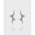 wholesale S925 Sterling Silver Korean Version Ins Original Design Minimalist Versatile Seagull Series Versatile Textured Stud Earrings for Women-0-0