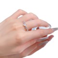 wholesale S925 silver new 1-carat princess-cut white ring for women, fashionable and versatile for daily wear-0-4