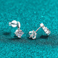 S925 Sterling Silver Moissanite Drop Earrings, Vintage Design-0-0