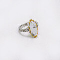 wholesale S925 silver jewelry manufacturer wholesale, everyday wear small luxury turquoise and labradorite rings-0-2