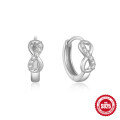 wholesale 925 Sterling Silver Micro-Inlaid Zircon Infinity Symbol Earrings,-0-11
