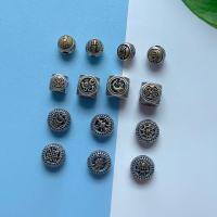 wholesale S925 Silver Azure Dragon, White Tiger, Vermilion Bird, Black Tortoise Round Spacer Beads Square Candy Spacer Beads DIY Bracelet Crystal Bead Accessories-9# one
