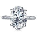 wholesale S925 Sterling Silver Exaggerated Luxury Large Cubic Zirconia Solitaire Ring for Women, European and American Foreign Trade-0-4