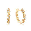 wholesale S925 Sterling Silver Cross Hoop Earrings with Moissanite,Ins。-0-4