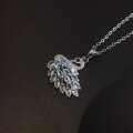 wholesale Metal material first: New natural aquamarine swan pendant for women, fashionably versatile, uniquely designed with a high-end feel aquamarine pendant necklace-0-1