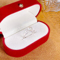 wholesale S925 Sterling Silver Freshwater Pearl Lucky Square Plate Ring for Women, Minimalist Niche Design with a Luxurious High-End Feel Index Finger Ring-0-2