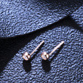Rose Gold S925 Silver T-Bubble Earrings with Moissanite for Women-0-2