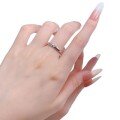 wholesale 18K Gold, Mu Jing Jewelry New Style Plain Single Diamond Ring for Women, Minimalist and Personality Thin Stackable Ring Fashion Classic-0-4