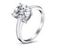 wholesale [S925 Sterling Silver Ring] French Audrey Hepburn Style Luxury 5-Carat Cocktail Ring for Women, Exaggerated Design-0-18