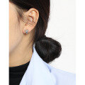 wholesale S925 Sterling Silver Minimalist Versatile Textured Heart-Shaped Smooth Korean Style Ins Niche Design Ear Clips for Women-0-3