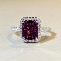 S925 Sterling Silver 7x9mm Radiant Cut High-Carbon Zircon Ring for Women, Direct from Manufacturer-0-7
