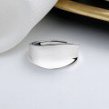 wholesale S925 Sterling Silver Minimalist Irregular Smooth Ring Ins Korean Japanese Version Temperament Lady Versatile Style-0-1