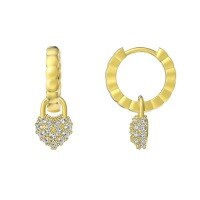 wholesale S925 Sterling Silver, 14K Gold Plated, White Zircon Earrings Creative Small Ear Studs Factory Direct Wholesale-14k gold, approximate weight: 1.64g, 6*17mm 925 silver