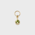 wholesale 9k Gold French Retro Geometric Minimalist Style Water Drop Peridot Pendant, Direct Wholesale from Yili Jewelry Factory-0-0