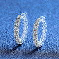 S925 Sterling Silver Moissanite Full-Set Earrings, Light Luxury Ins Style-0-0