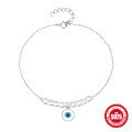 wholesale S925 silver demon's eye enamel Cuban chain bracelet, trendy and elegant, popular in Europe and America-0-6