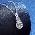 S925 Sterling Silver Cross-Border Moissanite 1ct D Color Wish Bottle Pendant Necklace Wholesale-0-0