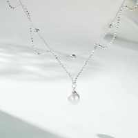 Sterling Silver Pearl Necklace for Women, Elegant and Luxurious-Necklace - XL418  925 Silver
