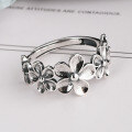 wholesale S925 Sterling Silver Creative and Elegant Five-Petal Flower Ring, Japanese-style Literary and Fresh, Simple and Versatile Index Finger Ring for Women-0-1