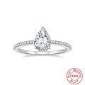 wholesale S925 Sterling Silver luxurious high-end carat diamond ring with ultra-sparkling pave setting for engagement-0-16