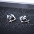 wholesale S925 Silver Fashionable Light Luxury Minimalist Natural Topaz Stud Earrings Gemstone Earrings-0-2