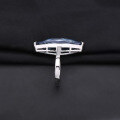 wholesale S925 Sterling Silver Iolite Blue Crystal Ring, High-End European and American Fashion Gemstone Ring-0-3