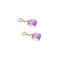 wholesale 925 Sterling Silver Japanese-style Light Jewelry Natural Bud Amethyst Dangling Earrings Ear Cuffs for Women, Detachable Earrings-0-5