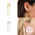 wholesale S925 Sterling Silver trendy drop earrings, lightweight luxury, versatile ear pins and clasps-0-1