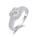 wholesale 925 Silver Light Luxury Women's Ring, Niche Design, Cross-Border Bestseller, Moissanite Ring, Colorfast-0-1