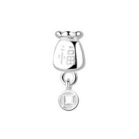 wholesale S925 Sterling Silver DIY Pendant Bracelet with Cute Lucky Cat and Auspicious "Fu" Character in Various Styles - Wholesale Manufacturer-214PMB/about 1g>Batch can be calculated by silver weight
