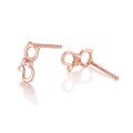 wholesale 18K Rose Gold New Cute Sweet Diamond Stud Earrings for Women, Fashionable Little Chic Style 9K Gold Moissanite Earrings Ins-0-1